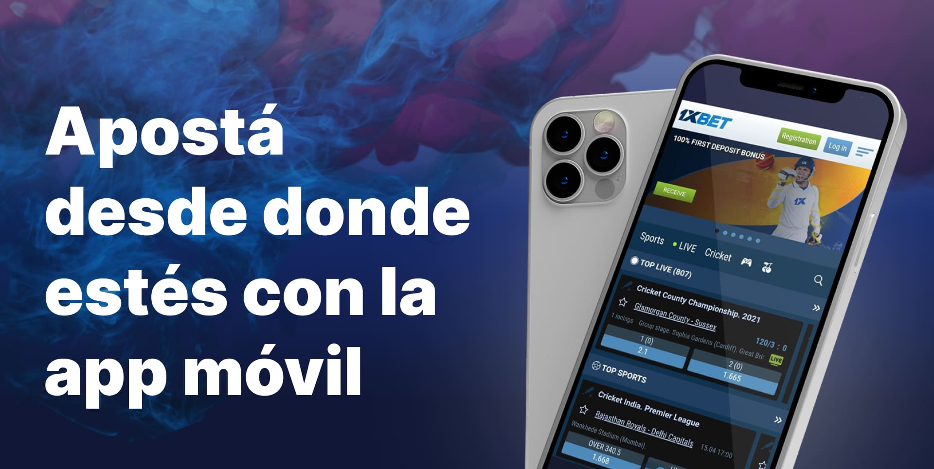 Descarga la aplicación móvil de 1xBet para apostar en cualquier momento y lugar