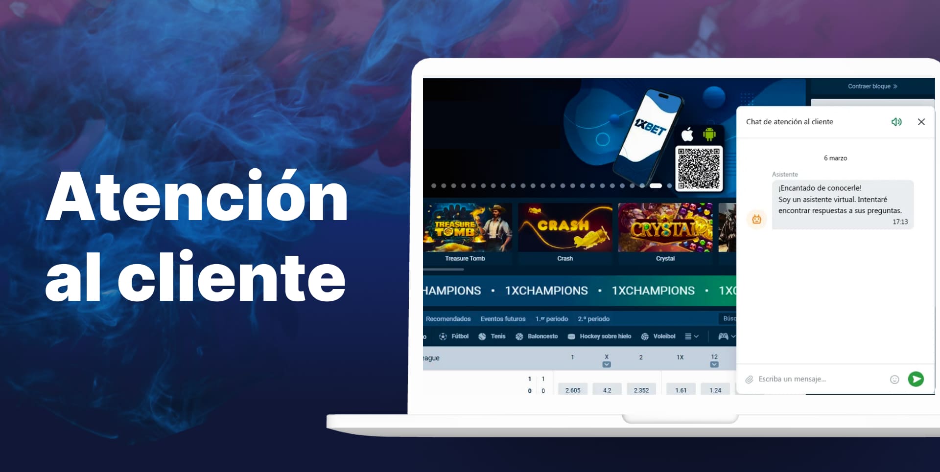Contacto con el equipo de atención al cliente de 1xbet - Disponible 24/7
