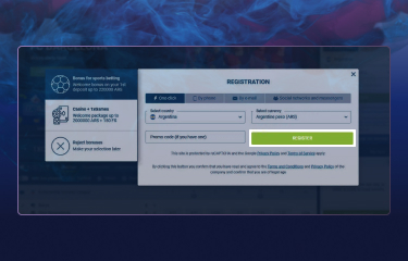 Cómo comprar una cuenta en 1xbet Argentina por correo electrónico paso 7